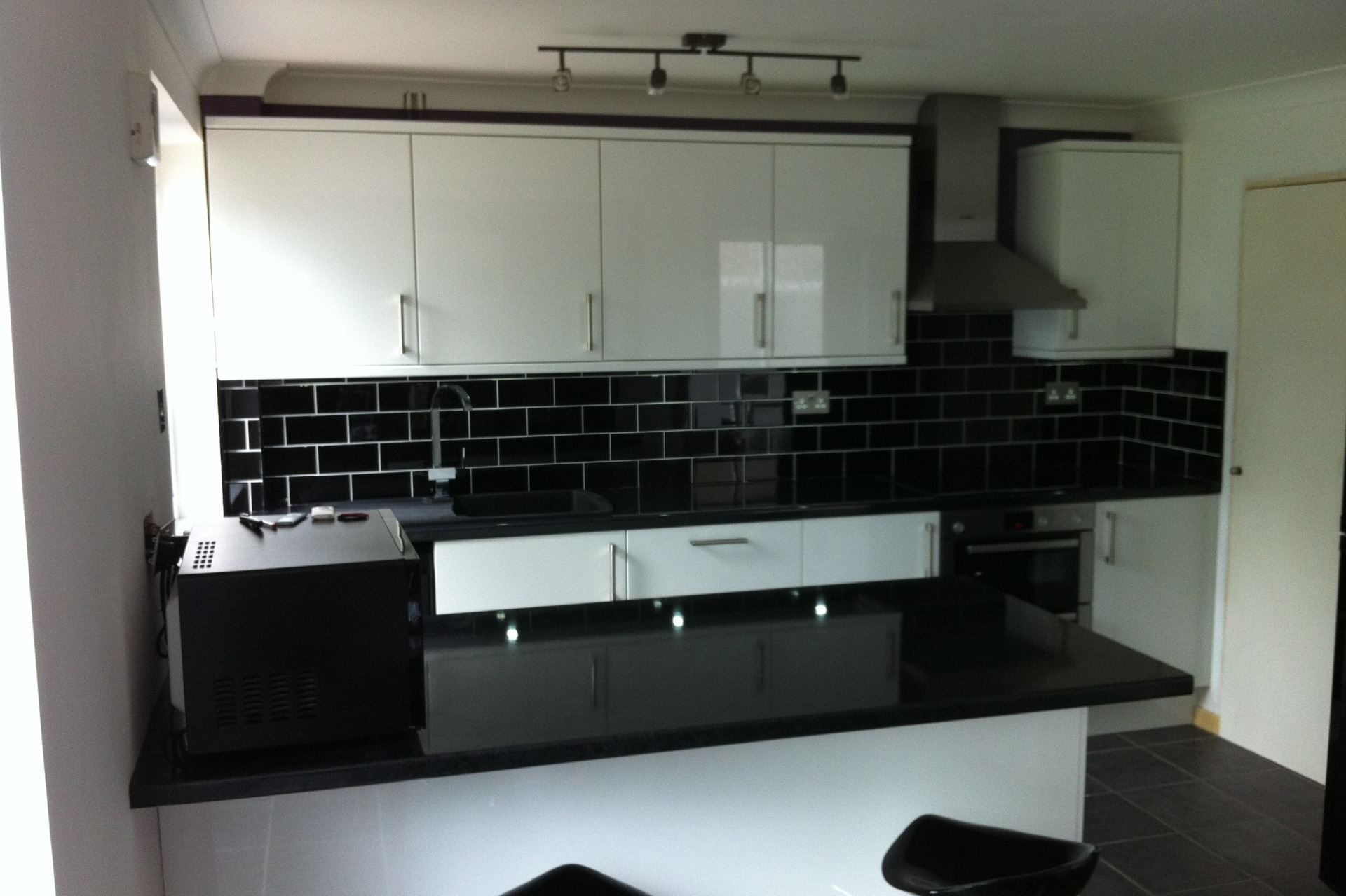 black and white kitchen Bedford